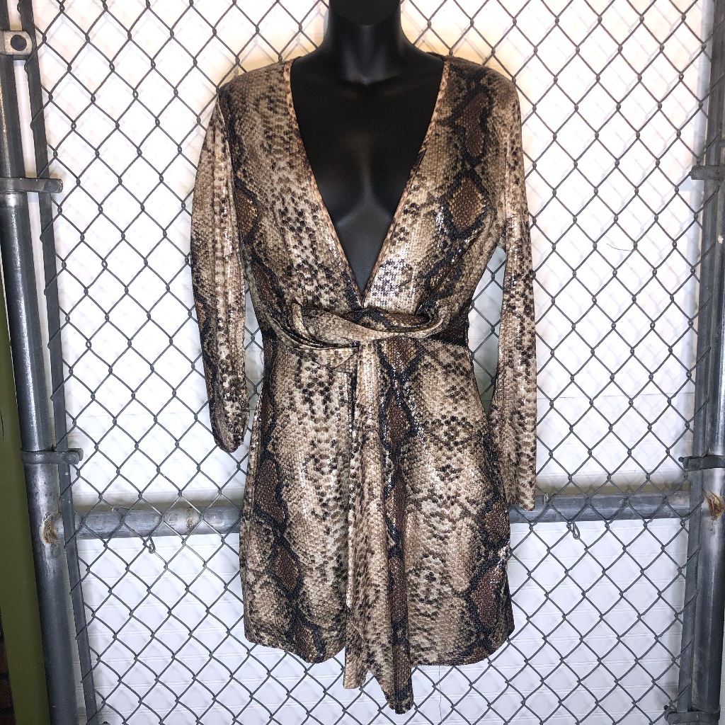 Women's Missguided Python Sequence Dress